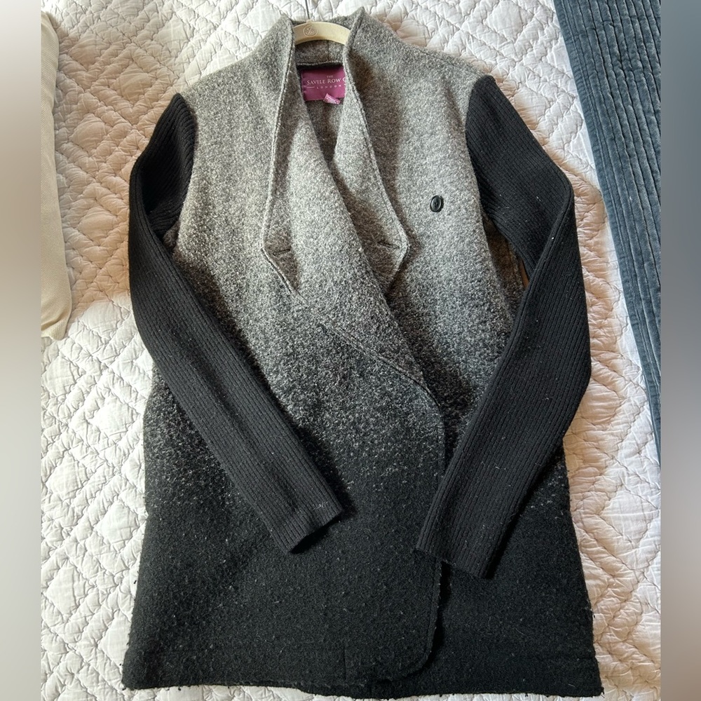 Ombré double breasted wool coat